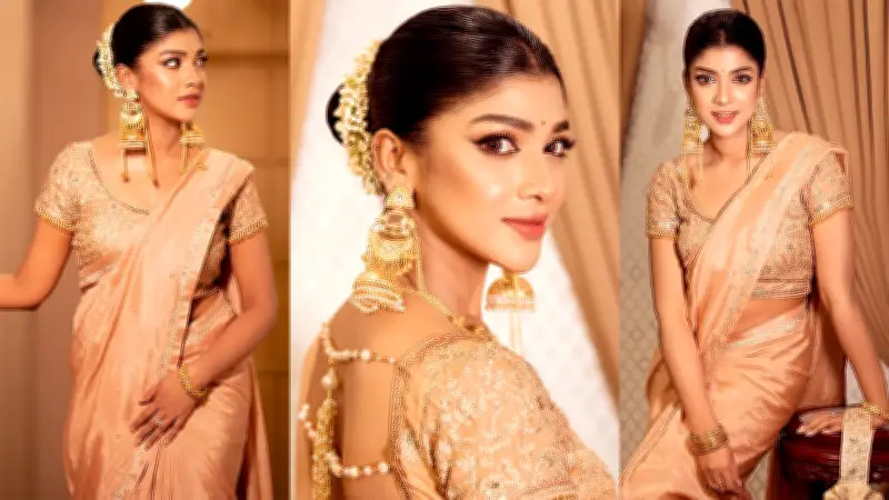 সারিকা সাবাহর গোল্ডেন টাচের লুক: সোনালি আভায় চোখজুড়ানো স্টাইল