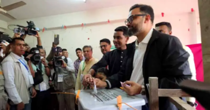 ত্রয়োদশ জাতীয় সংসদ নির্বাচনে বিএনপি প্রার্থী আমিনুল হকের ভোটদান ও রাজনৈতিক বক্তব্য