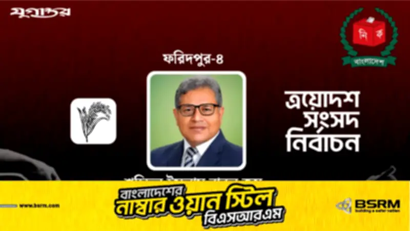 ফরিদপুর-৪ আসনে বিএনপির শহিদুল ইসলাম জয়ী, জামায়াত ও স্বতন্ত্র প্রার্থী পিছিয়ে