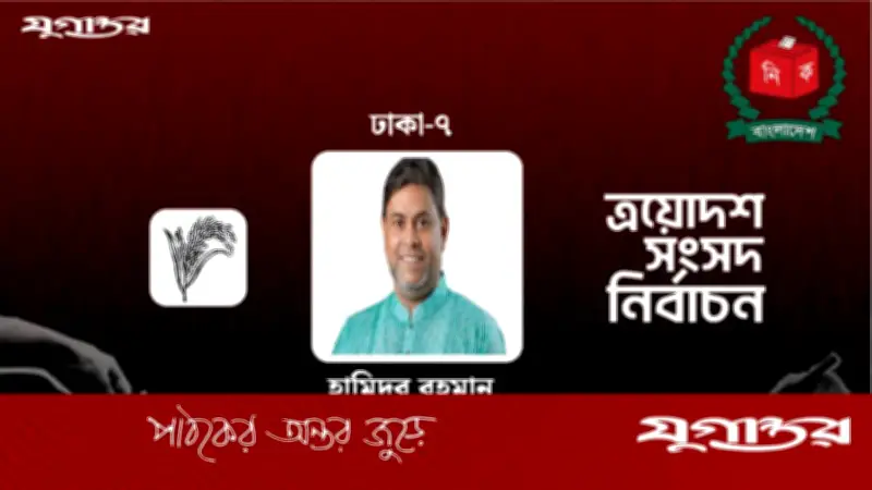 ঢাকা-৭ আসনে বিএনপির হামিদুর রহমানের জয়, ৬ হাজার ভোটের ব্যবধান