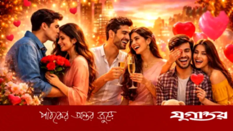 ভ্যালেন্টাইনস ডেতে ঢাকা শহর: প্রেমের রঙে সেজেছে রাজপথ থেকে ক্যাফে