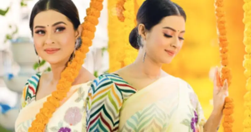 শবনম বুবলীর বসন্তের শুভেচ্ছা: ফাল্গুনের সাজে নেটিজেনদের মুগ্ধতা