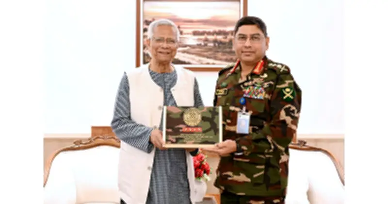 সেনাপ্রধান জেনারেল ওয়াকার-উজ-জামানের বিদায়ী সাক্ষাৎ প্রধান উপদেষ্টা প্রফেসর ইউনূসের সঙ্গে