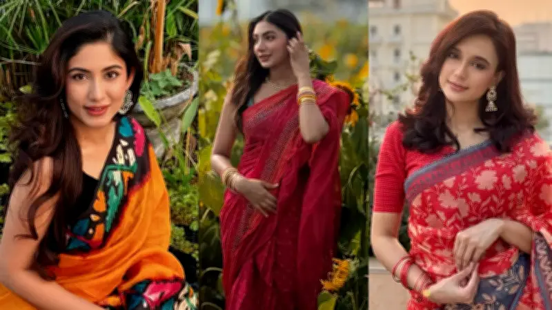 বসন্তের রঙে সেজেছেন ৭ তারকা, শাড়ির লুকে ফুটে উঠেছে ঋতুরাজের আমেজ