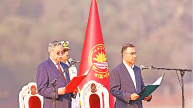 তারেক রহমানের নেতৃত্বে ৫০ সদস্যের মন্ত্রিসভা শপথ নিল, নতুন মুখের ভিড়