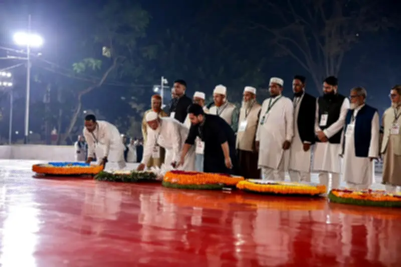 ভাষাশহীদ দিবসে জামায়াতের আমির শফিকুর রহমানের প্রথম শহীদ মিনার শ্রদ্ধা