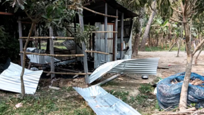 রাজবাড়ীতে জমি বিরোধে হামলা: ২০ জন আহত, বসত ঘরে আগুন