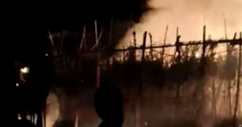 রাজশাহীর দুর্গাপুরে পান বরজে অগ্নিকাণ্ড: চাষীদের ৭ লাখ টাকার ক্ষতি