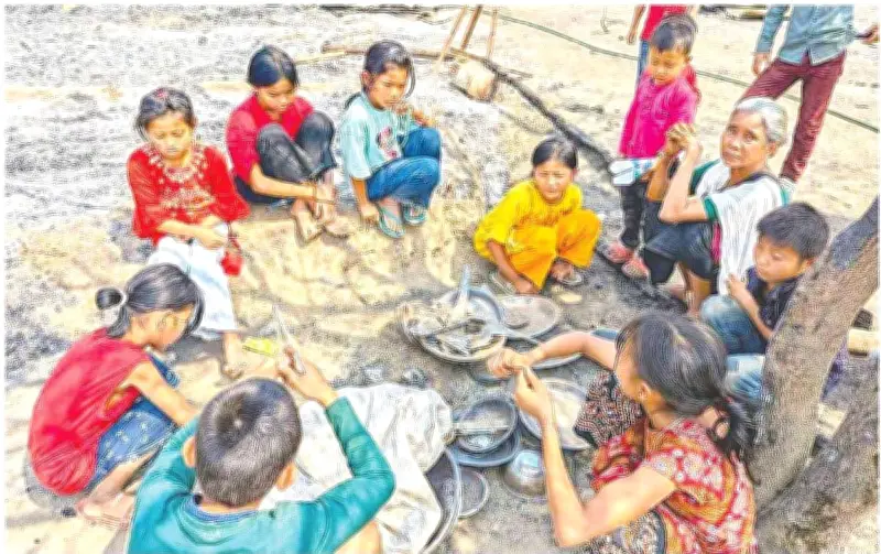 রাঙামাটিতে আগুনে পুড়ে যাওয়া ভিটায় শিক্ষার্থীদের নতুন বই, প্রশাসনের সহায়তা