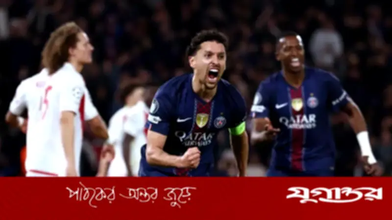 চ্যাম্পিয়ন্স লিগে ড্র করেও কোয়ার্টার ফাইনালে পিএসজি, মোনাকোর সাথে নাটকীয় লড়াই