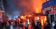 লক্ষ্মীপুরে গ্যাস সিলিন্ডার বিস্ফোরণে অগ্নিকাণ্ড, ৯টি দোকান পুড়ে গেছে