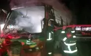 মতলব দক্ষিণে তিনটি বাস আগুনে পুড়ে গেছে, কারণ এখনো অজানা