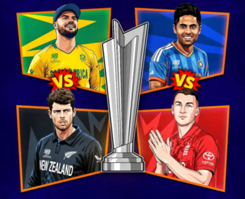 টি-টোয়েন্টি বিশ্বকাপ সেমিফাইনাল শুরু, ইতিহাসের দিকে চোখ রেখে চার দলের লড়াই