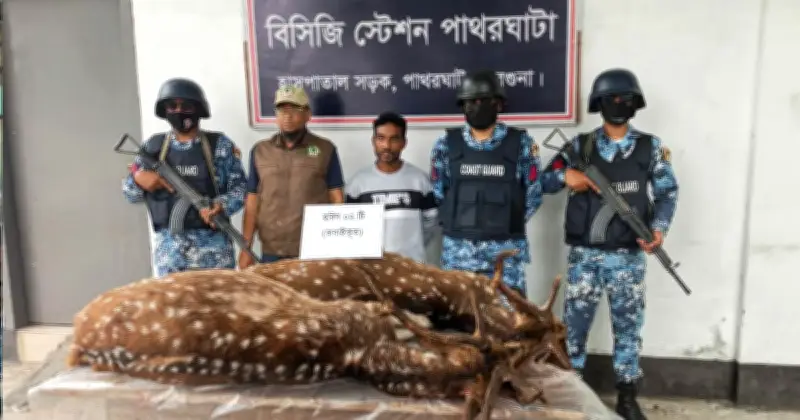 বরগুনায় হরিণ শিকারি আটক, এক বছর কারাদণ্ড ও জরিমানা