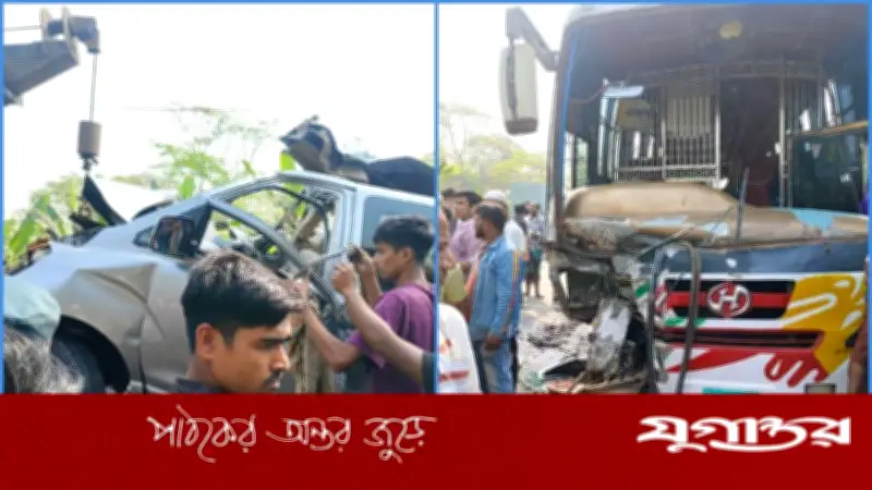 গৌরনদীতে বাস-মাইক্রোবাস সংঘর্ষে দুজন নিহত, চারজন আহত