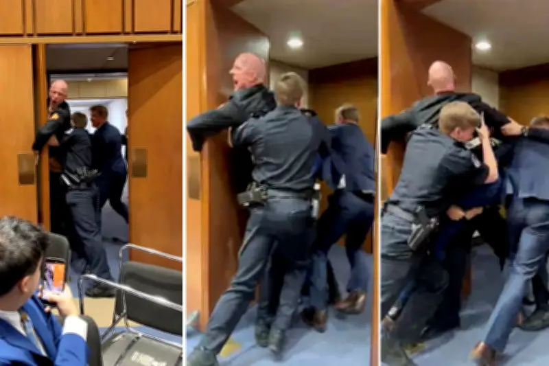 মার্কিন সিনেটে হাত ভাঙলেন গ্রিন পার্টির প্রার্থী, ইসরায়েলবিরোধী বিক্ষোভে ধস্তাধস্তি