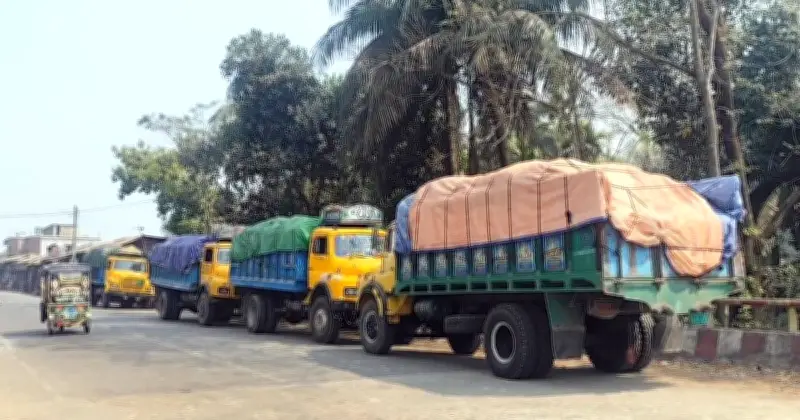 ভোলা থেকে সার পাচার: ফেরি থেকে ৭১ টন টিএসপি সারসহ চার ট্রাক জব্দ, আটক ১