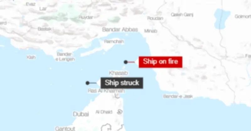 হরমুজ প্রণালীতে কার্গো জাহাজে অগ্নিকাণ্ড: আক্রমণকারী অজানা, ক্রুদের উদ্ধার চলছে