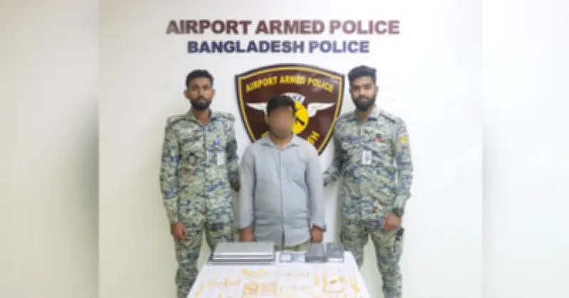 ঢাকার বিমানবন্দরে স্বর্ণ চোরাচালান সিন্ডিকেটের সদস্য আটক, জব্দ এক কোটি টাকার মালামাল