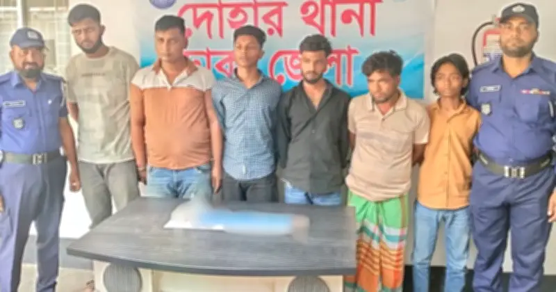 দোহারে পুলিশের অভিযানে ৬ মাদক ব্যবসায়ী গ্রেপ্তার, উদ্ধার ৩৫০৫ ইয়াবা