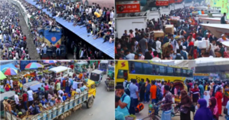 ঈদে ঘরমুখো যাত্রীদের ভোগান্তি: ভাড়া বৃদ্ধি, যানজট ও গণপরিবহণ সংকট