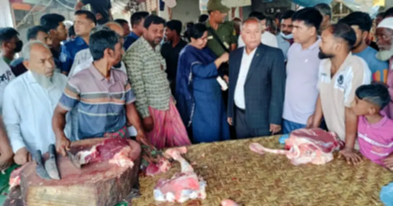 সিরাজগঞ্জে সরকারি মূল্যের চেয়ে বেশি দামে গরুর মাংস বিক্রি: দুই ব্যবসায়ী জরিমানা