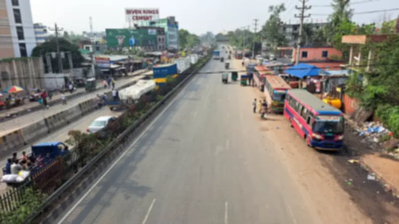 ঢাকা-টাঙ্গাইল মহাসড়কে যানজট কমানো: চন্দ্রা এলাকায় স্বস্তির হাওয়া