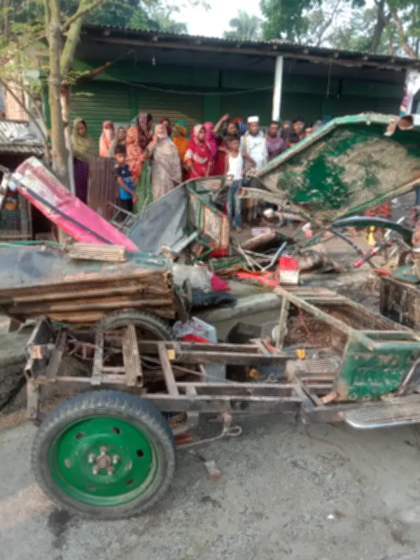 নাটোরে ট্রাকের চাপায় ইজিবাইক দুর্ঘটনায় তিনজন নিহত, আহত চারজন