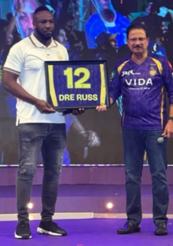 কলকাতা নাইট রাইডার্সের ১২ নম্বর জার্সি অবসর, আন্দ্রে রাসেলের সম্মানে ঐতিহাসিক সিদ্ধান্ত