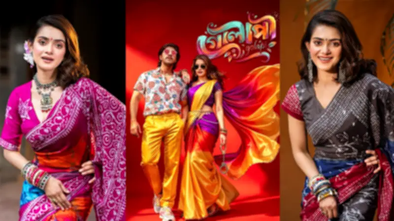 তানজিন তিশার 'গোলাপী' নাটকের দুই রঙিন শাড়ির স্টাইল: ম্যাজেন্টা-নীল থেকে ধূসর-মেরুন