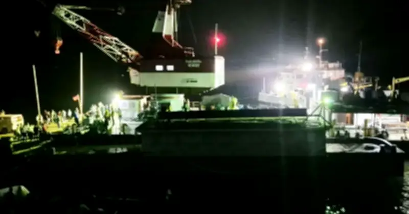 রাজবাড়ীর দৌলতদিয়া ফেরি ঘাটে যাত্রীবাহী বাস পদ্মা নদীতে পড়ে গেছে, উদ্ধার অভিযান চলছে