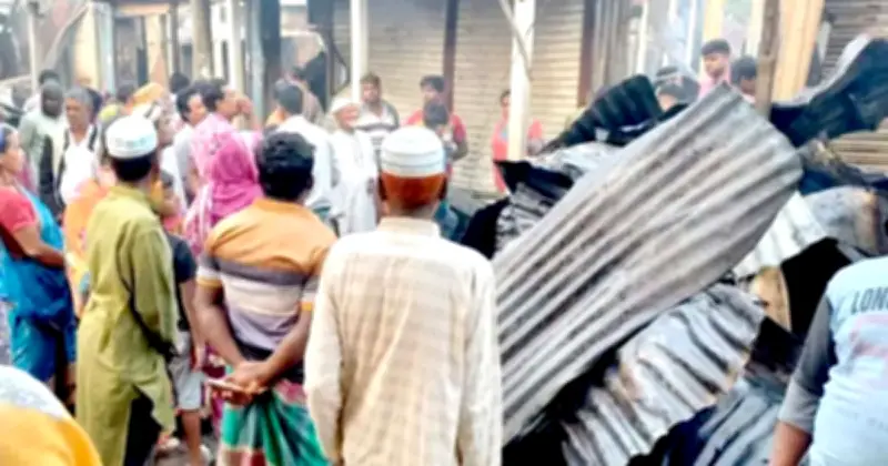 মানিকগঞ্জের সাটুরিয়া উপজেলায় দড়গ্রাম বাজারে ভয়াবহ আগুন, ১৫টি দোকান পুড়ে ছাই