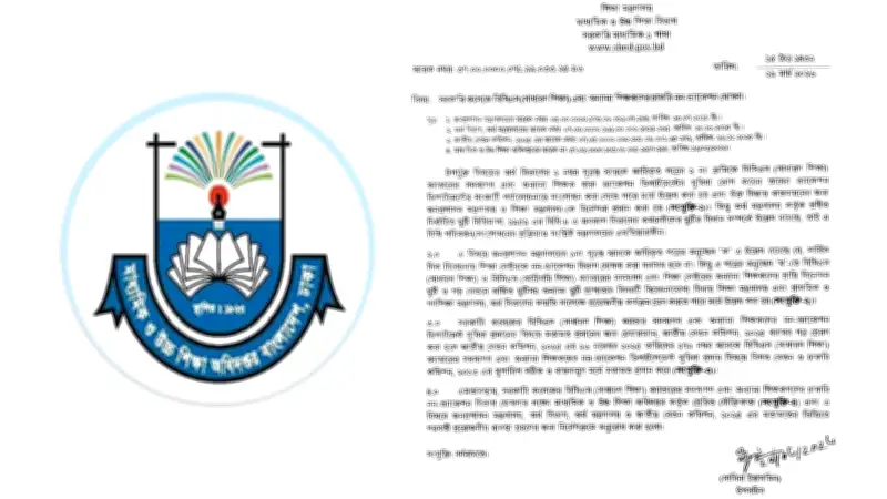 কলেজ শিক্ষকদের ছুটি সংক্রান্ত সরকারি উদ্যোগ ও আন্তর্জাতিক নিরাপত্তা সংকট