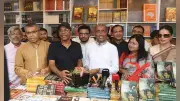 অমর একুশে বইমেলায় আইনমন্ত্রীর লেখা 'শুধু মাধবীর জন্য' বইয়ের মোড়ক উন্মোচন