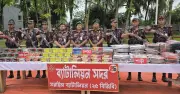 ব্রাহ্মণবাড়িয়ায় বিজিবির অভিযানে সাড়ে ৯ কোটি টাকার ভারতীয় পণ্য জব্দ