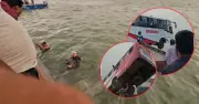 রাজবাড়ীর দৌলতদিয়া ফেরি ঘাটে নিয়ন্ত্রণ হারিয়ে পদ্মা নদীতে তলিয়ে যাওয়া বাসটি শনাক্ত করেছে ফায়ার সার্ভিস