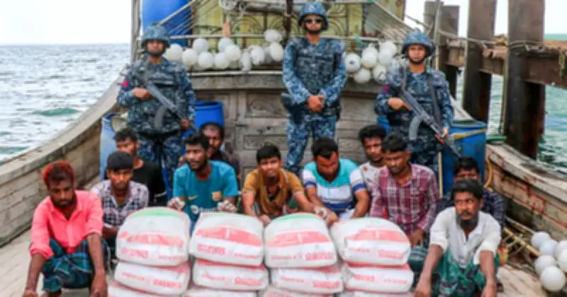 সাগরপথে মিয়ানমারে সিমেন্ট পাচার: নৌবাহিনীর অভিযানে ১১ জন আটক, ৮৫০ বস্তা জব্দ