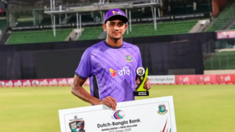 নিউজিল্যান্ডের নিক কেলির বিস্ময়, গরমে নাহিদ রানার ৫ উইকেটের নৈপুণ্য