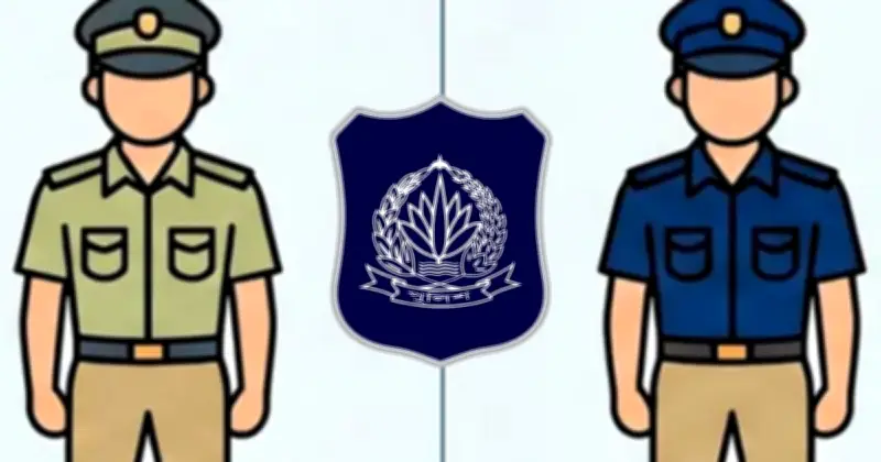 বাংলাদেশ পুলিশের ইউনিফর্মে বড় পরিবর্তন: গাঢ় নীল ও জলপাই রঙের সংমিশ্রণ