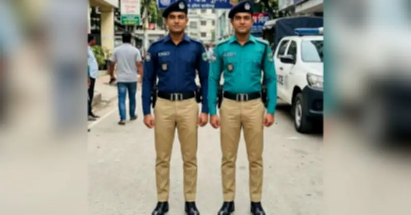 বাংলাদেশ পুলিশের ইউনিফর্মে নতুন রঙ নির্ধারণে উদ্যোগ: ফিরছে নীল ও জলপাই রঙ