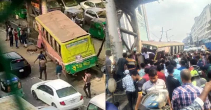 বনানীতে বাসের ধাক্কায় দুই সিটি করপোরেশন শ্রমিক নিহত