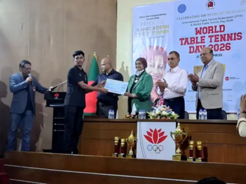 কিংবদন্তি জোবেরা রহমান লিনু পেলেন ‘প্রাইড অব বাংলাদেশ টেবিল টেনিস’ সম্মাননা