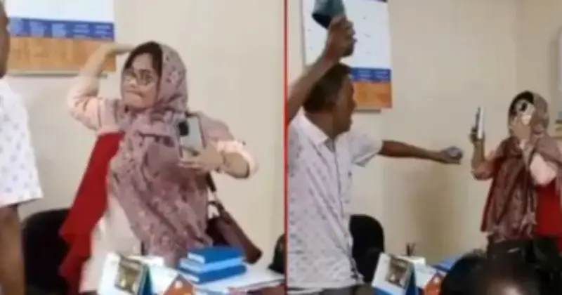 কলেজে অনুদান চাওয়াকে কেন্দ্র করে বিএনপি নেতার সাথে শিক্ষিকার হাতাহাতি, অধ্যক্ষসহ পাঁচজন আহত