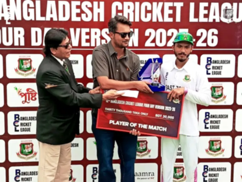 বিসিএলে অমিত হাসানের ১৬২ রানে পূর্বাঞ্চলের ইনিংস জয়