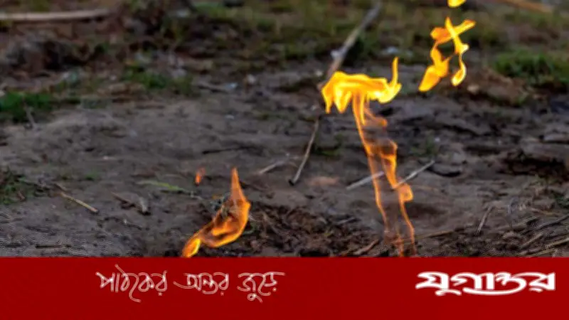 ভোলায় পুকুরে মাটি কাটতেই গ্যাস নির্গমন, কৌতূহল ও চাঞ্চল্য