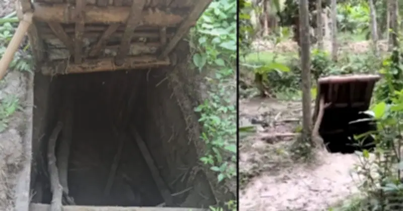 লক্ষ্মীপুরে বাগানের ভেতরে মিলল মাদক সেবনের গোপন সুড়ঙ্গ