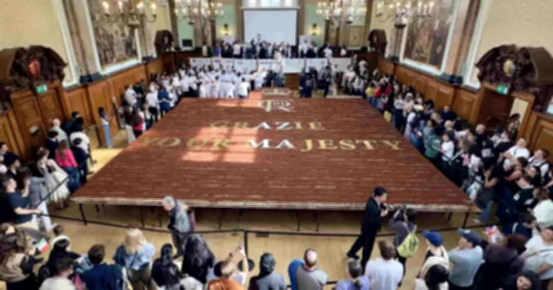 লন্ডনে ইতালীয় শেফদের বিশ্বের দীর্ঘতম তিরানিসু তৈরির রেকর্ড