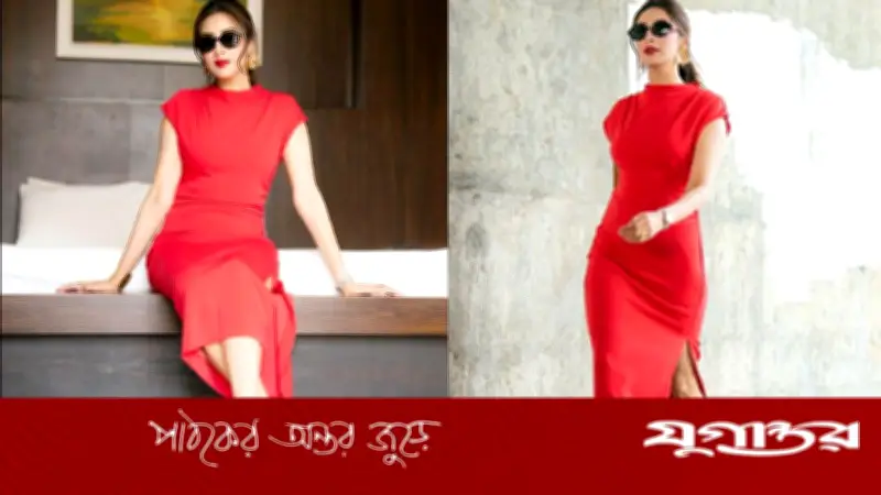 'রেড হট' লুকে নজর কাড়লেন বিদ্যা সিনহা মিম