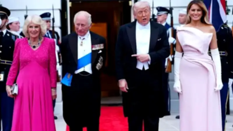 ট্রাম্পকে সাবমেরিনের ঘণ্টা উপহার দিলেন ব্রিটেনের রাজা