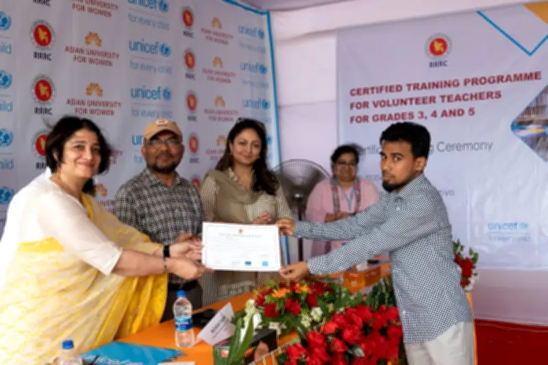 রোহিঙ্গা শিশুদের শিক্ষকদের সনদ প্রদান, শিক্ষার মানোন্নয়নে মাইলফলক